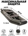 Aqua-Storm Надувная лодка пвх Броня-280М с усилением хаки/чёрный надувные лодки