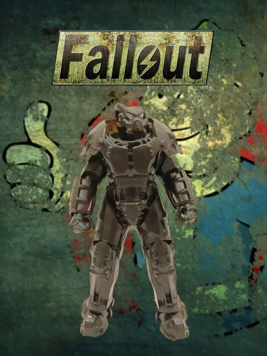 Коллекционная фигурка силовая броня X-01 из игры Fallout 4 / декоративная статуэтка-0