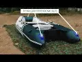 Броня-340 СК слань+киль белый-синий (Лодка ПВХ под мотор с усилением)