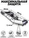 Adventure Лодка пвх под мотор Броня 320С (слань в комплекте) с усилением белый/черный надувные лодки