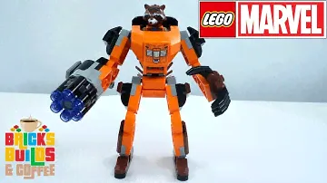 Lego Marvel 76243 Rocket Mech Armour Speed Build Review Marvel 2023
