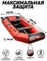 Aqua-Storm Надувная лодка пвх Броня-280М с усилением красный/чёрный надувные лодки