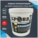 Жидкая теплоизоляция Броня Классик НГ 20л, негорючий утеплитель, краска для любых поверхностей до 260°С-1