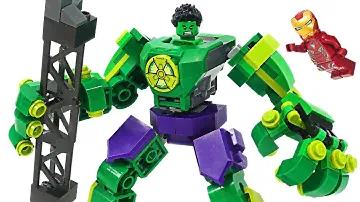 Board the LEGO Marvel Avengers Hulk Mech Armor! Get the stolen robot back! | DuDuPopTOY