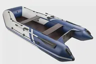Броня-320 СК слань+киль белый-синий (Лодка ПВХ под мотор с усилением)