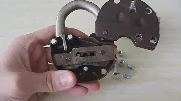 Вскрытие навесного амбарного сувальдного замка ЭТНА .RL.video.part24